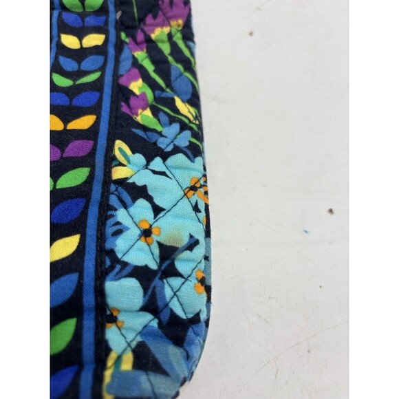 Vtg Vera Bradley Crossbody Hipster Midnight Blues Retired Floral Cotton Travel - Picture 3 of 8